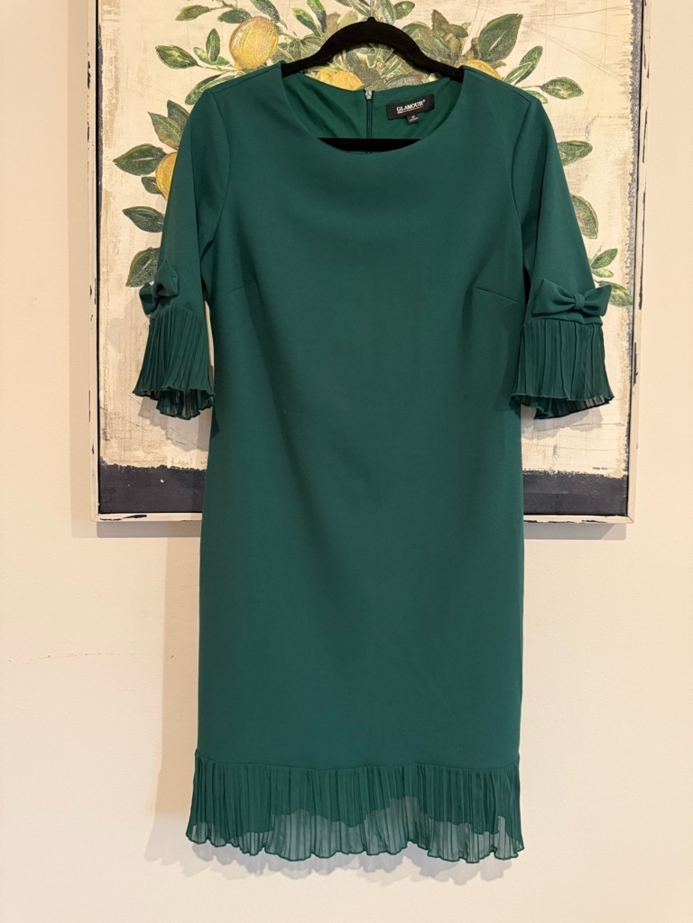 Green Glamour Shift Dress SZ 10